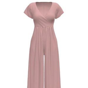 VKY&CO Women's Cropped Gaucho Pant Jumpsuit